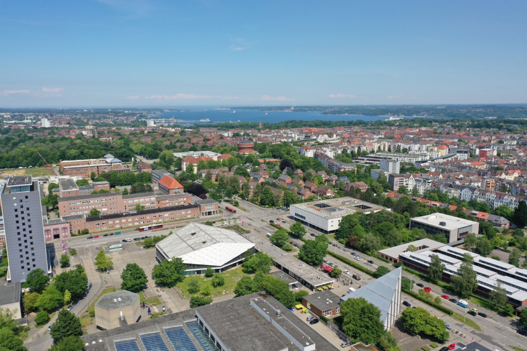 Luftbild des Westring-Campus der Uni Kiel